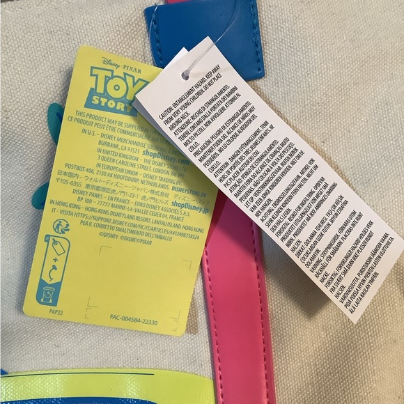 Disney Parks Pixar Toy Story Snorkeling Rex ~ Canvas tote Large Travel Beach Bag - Picture 13 of 15